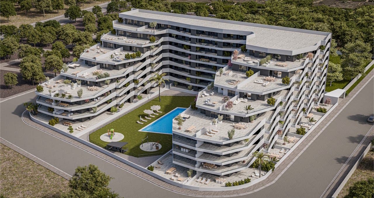 Moderne Wohnungen mit 2 Schlafzimmern, 2 Badezimmern, großer Terrasse, Tiefgaragenstellplatz und Gemeinschaftspool