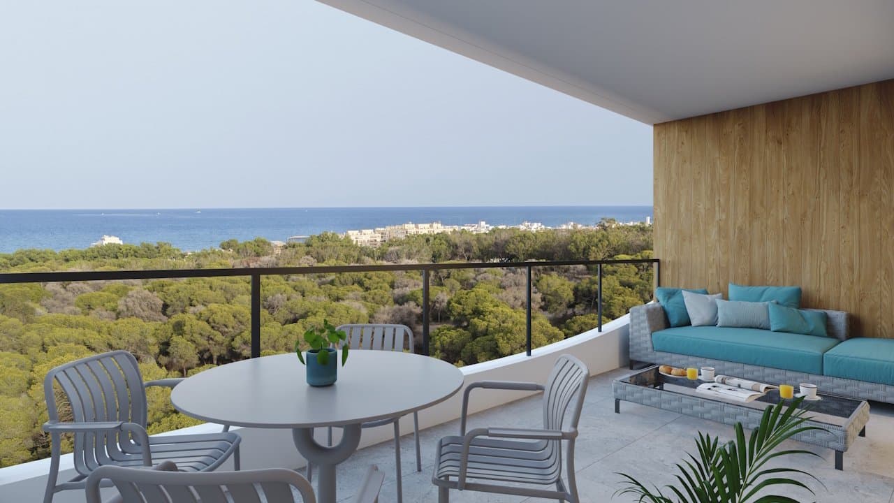 Moderne Penthouse-Wohnungen mit 3 Schlafzimmern, 2 Bädern, Dachterrasse, Gemeinschaftspool und Meerblick nur 800 m vom wunderschönen Sandstrand