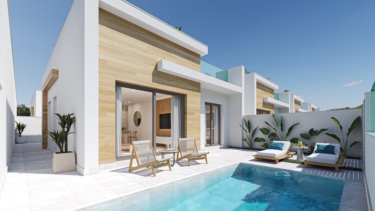 Wunderschöne Villen mit 3 Schlafzimmern, 2 Bädern, Dachterrasse und Privatpool