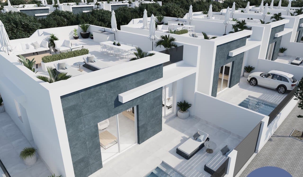 Wunderschöne Villen mit 3 Schlafzimmern, 2 Bädern, Dachterrasse und Privatpool