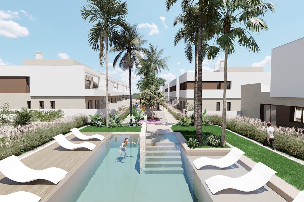 Obergeschoss-Wohnungen mit 3 Schlafzimmern, 2 Bädern, Dachterrasse, Tiefgaragenstellplatz und Gemeinschaftspool neben Serena Golf