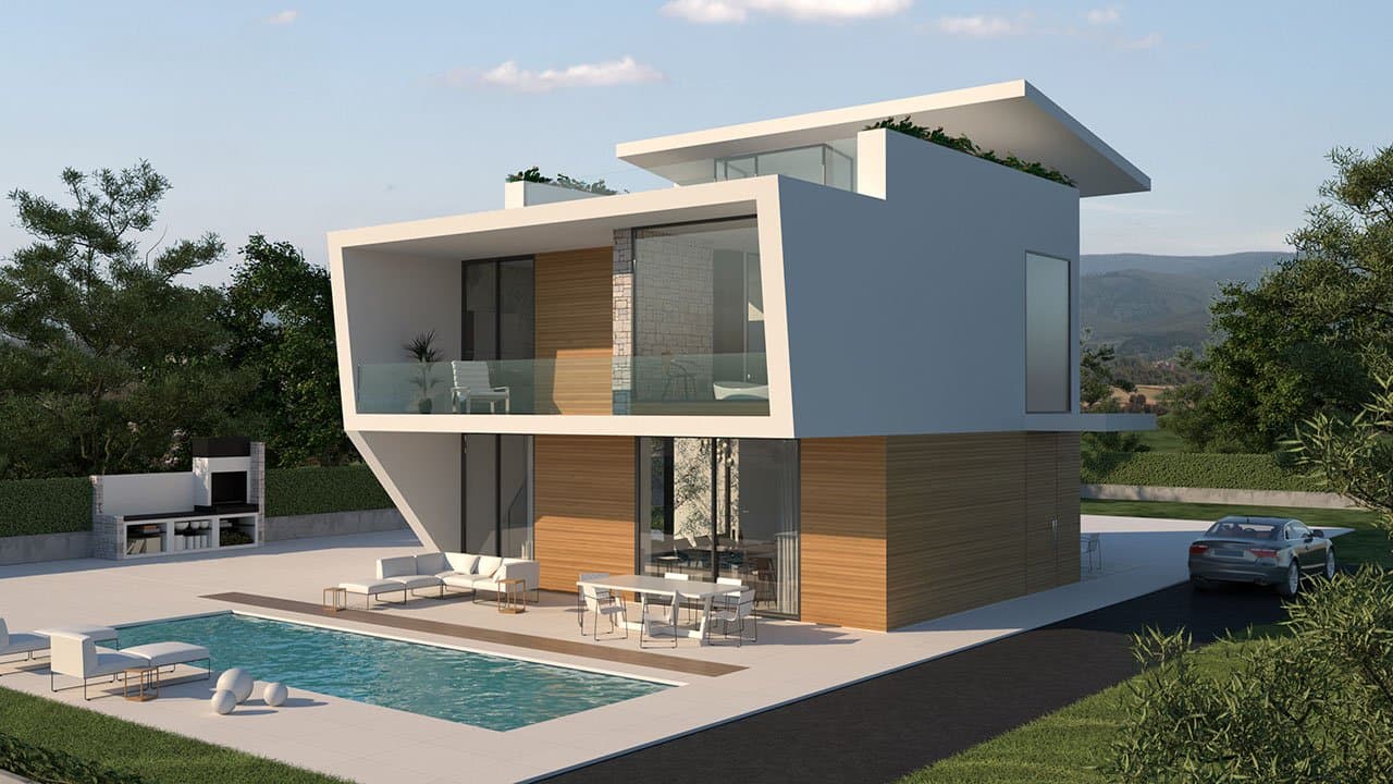 Exklusive Villen mit 3 - 4 Schlafzimmern, 3 - 4 Bädern, 1 Gäste-WC, Dachterrasse und Privatpool nur 600 m vom Strand
