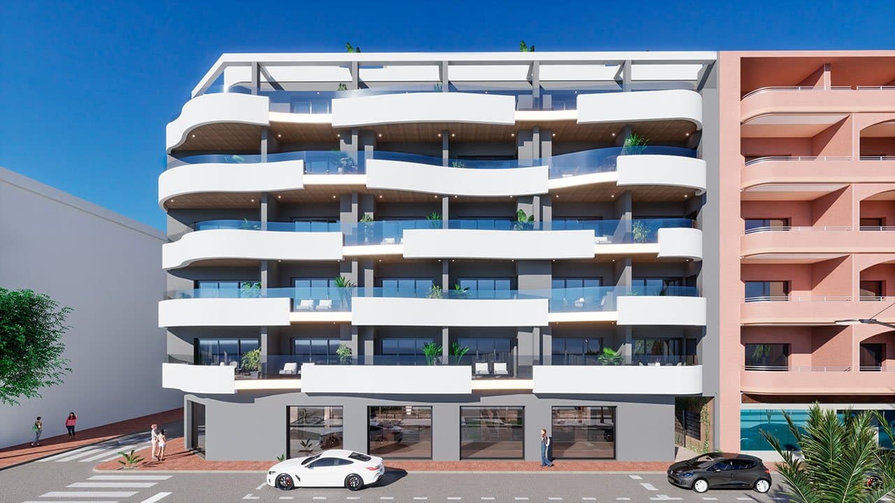 Penthouse-Wohnungen mit 2 Schlafzimmern, 2 Bädern, Dachterrasse und Gemeinschaftspool nur ca. 250 m vom Strand von Los Locos