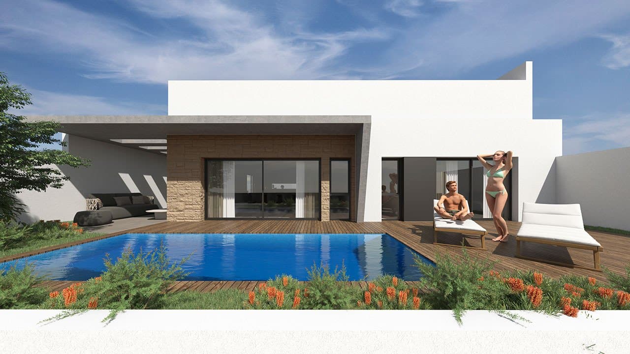 Wunderschöne Villen mit 3 Schlafzimmern, 2 Bädern, Dachterrasse, Garage und Privatpool